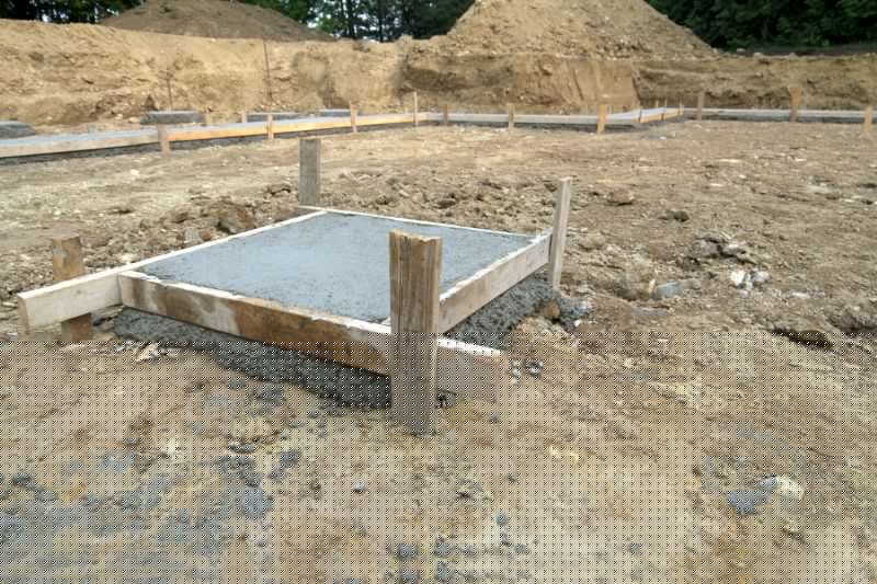 Concrete Footing Pouring